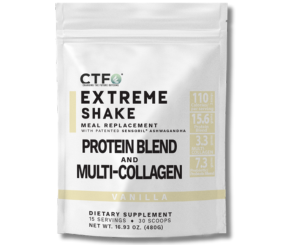 Vanilla EXTREME SHAKE w/Sensoril® Ashwagandha PROTEIN & MULTI-COLLAGEN (15 servings, 2 scoops per serving)